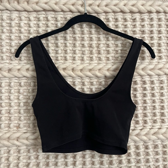 WILFRED Small Black Crop Top - Picture 2 of 3